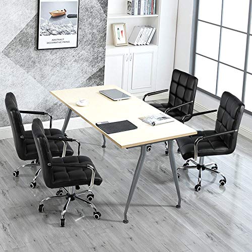 Yaheetech, Yaheetech Leather Office Chair Swivel Computer Desk Chairs Adjustable Task Chair for Study Home