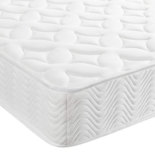 Yaheetech, Yaheetech Single Mattress 3FT Pocket Sprung Mattress with 3D Breathable Hypoallergenic Fabric Knitted Cover Adults,Medium Firm,Orthopedic Foam Mattress,190x90