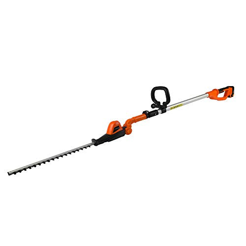 Yard Force, Yard Force 20V Cordless Pole Hedge Trimmer - extendable, with Adjustable Head, 41cm Cutting Length, Lithium-ion battery & charger LH C41A