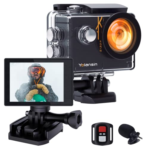 Yolansin, Yolansin Action Camera 4K 60FPS 20MP WiFi 40m Waterproof Underwater Camera ICE Sports Camera with 170° Wide Angle HD DV