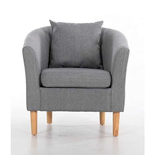 The Home Garden Store, York Fabric Tub Chair Armchair Dining Living Room Office Reception Dark Grey