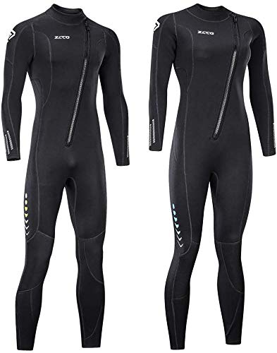 ZCCO, ZCCO Ultra Stretch 3mm Neoprene Wetsuit, Front Zip Full Body Diving Suit, one Piece for Men Women-Snorkeling, Scuba Diving Swimming