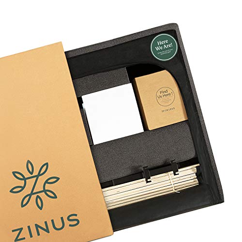 ZINUS, ZINUS Dachelle 35 cm Upholstered Platform Bed Frame | Mattress Foundation | Wood Slat Support | Easy Assembly | King | Dark Grey