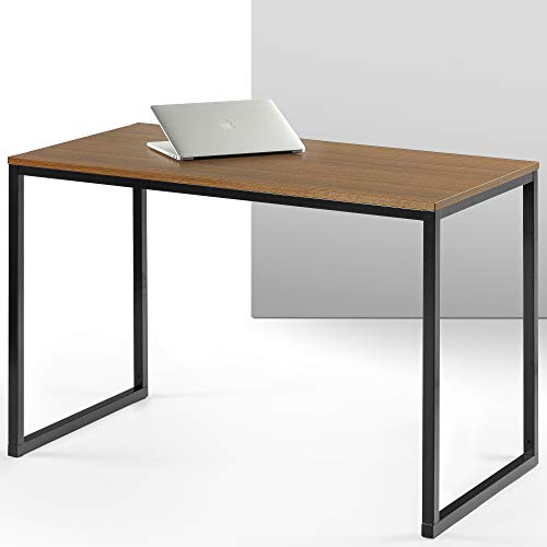 ZINUS, ZINUS Jennifer 119 cm Computer Laptop Table Desk | Home Office Study Desk | Easy Assembly | Metal Frame | Brown