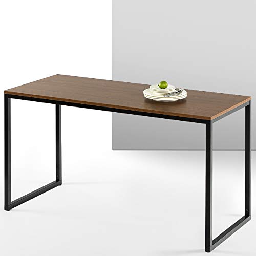 ZINUS, ZINUS Jennifer 140 cm Computer Laptop Table Desk | Home Office Study Desk | Easy Assembly | Metal Frame | Brown