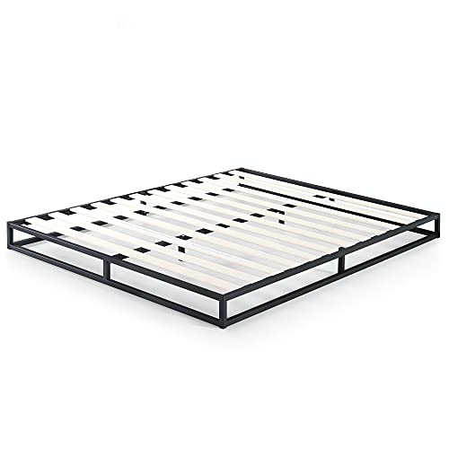 ZINUS, ZINUS Joseph 15 cm Metal Platform Bed Frame | Mattress Foundation | Wood Slat Support | Underbed Storage | Double | Black