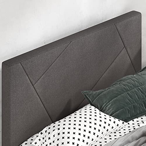 ZINUS, ZINUS Judy 35 cm Upholstered Platform Bed Frame | Mattress Foundation | Wood Slat Support | For Adults, Kids, Teenagers