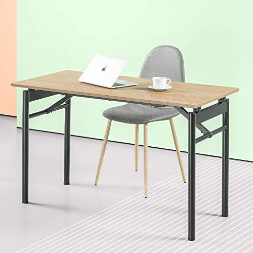 ZINUS, ZINUS Mare 119 cm Black Metal Folding Desk with Water Resistant Finish | Multipurpose Folding Table | Office Workstation | Zero Assembly