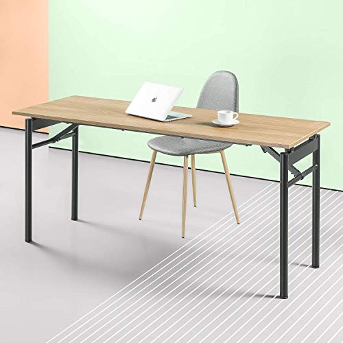 ZINUS, ZINUS Mare 160 cm Black Metal Folding Desk with Water Resistant Finish | Multipurpose Folding Table | Office Workstation | Zero Assembly