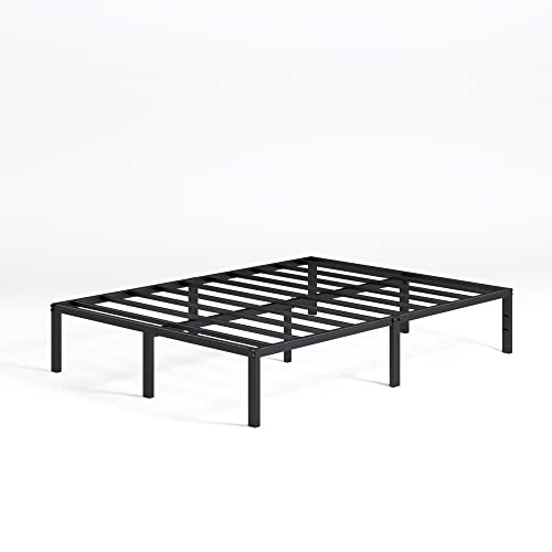 ZINUS, ZINUS Yelena 36 cm Metal Platform Bed Frame | Steel Slat Support | Easy Assembly | Under Bed Storage | Super King | Black