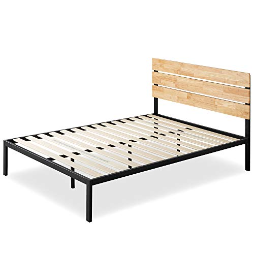 ZINUS, Zinus Paul Metal Platform Bed with Wood Slat Support, Black, King