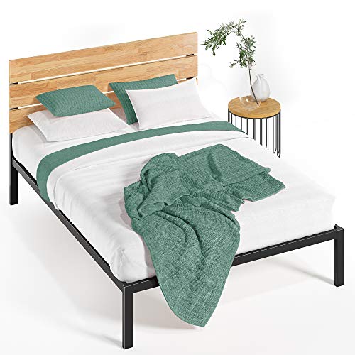 ZINUS, Zinus Paul Metal Platform Bed with Wood Slat Support, Black, King