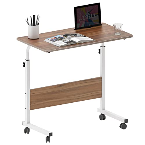 soges, soges Adjustable Lap Table with Slot Mobile Laptop Computer Stand Bedside Table Portable Side Table,Oak, 05#3-80OK
