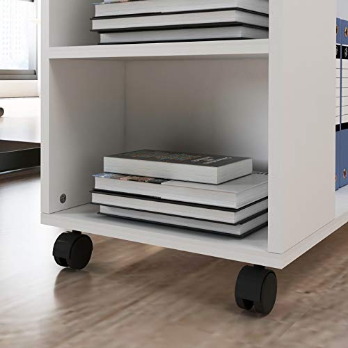 soges, soges Mobile File Cabinet End Table Sofa Table Side/Coffee/Snack/Storage Table with Wheels for Home,Living Room,Office,S1-JYB-FC-4W