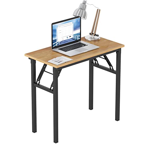 soges, soges Need Folding Table Computer Desks 80x40cm Workstation Home Office Desk Study Desk with BIFMA Certification,Teak,AC5BB-8040