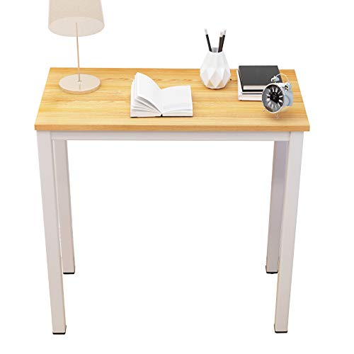 sogesfurniture, sogesfurniture Compact Computer Desk PC Laptop Table, Simple Home Study Table Writing Desk for Student, BHEU-AC3-8040 (Teak&White)