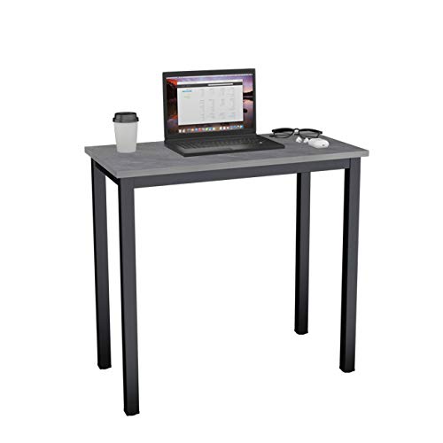 sogesfurniture, sogesfurniture Compact Computer Desk PC Laptop Table, Simple Home Study Table Writing Desk for Student, Multipurpose Workstation Gray