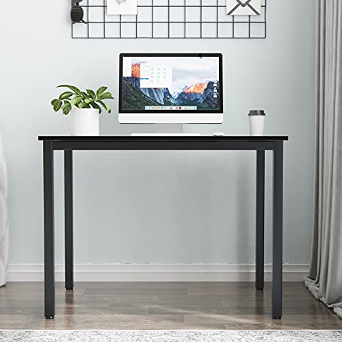 sogesfurniture, sogesfurniture Computer Desk Office Workstation Desk Study Writing Desk PC Laptop Table Simple Table for Home Office, 100x60x73cm, Black BHEU-LD-AC100BW