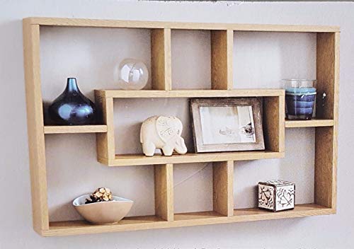 spot on dealz, spot on dealz Stylish And Attractive Space Saving Multi-Compartment Wall Shelf/Shelves Display Unit (Oak)