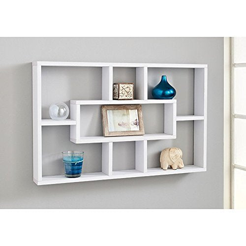 spot on dealz, spot on dealz Stylish And Attractive Space Saving Multi-Compartment Wall Shelf/Shelves Display Unit (White)
