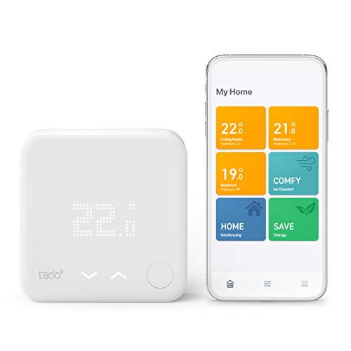 tado°, tado° Wired Smart Thermostat Starter Kit V3+ - Intelligent heating control, easy DIY installation, works with Alexa, Siri & Google Assistant