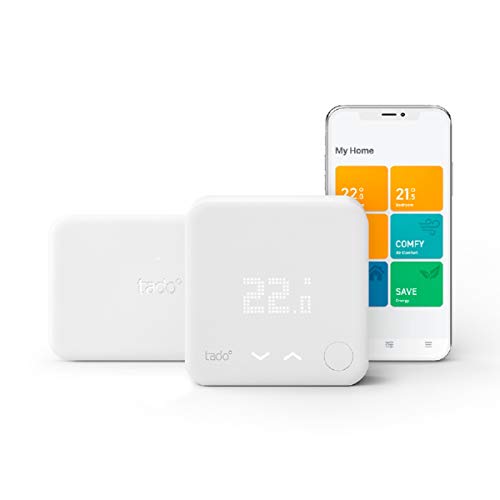 tado°, tado° Wireless Smart Thermostat Starter Kit V3+ with Hot Water Control, works with Alexa, Siri & Google Assistant