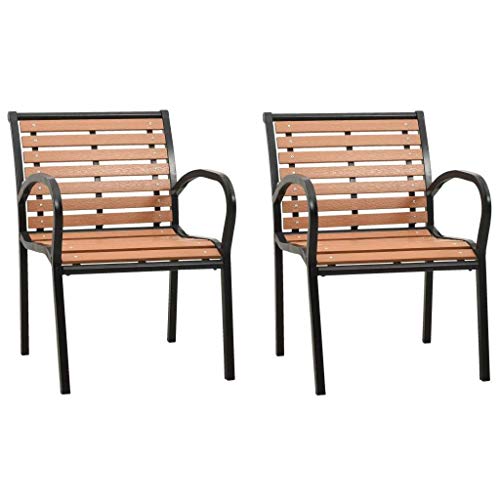 vidaXL, vidaXL 2X Garden Chairs Outdoor Backyard Patio Seating Furniture Armchair Wood
