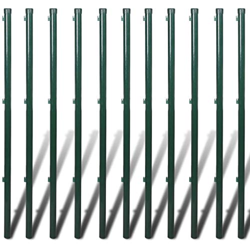 vidaXL, vidaXL Chain-Link Fence Set with Posts Spike Anchors 1x25m Garden Barrier
