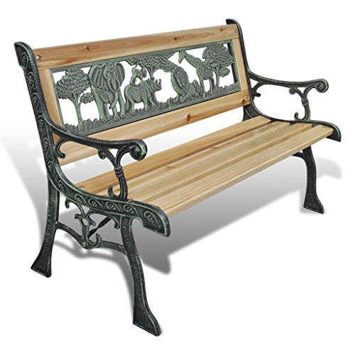 vidaXL, vidaXL Children Garden Bench 84cm Wood Outdoor Patio Park Yard Seat Chair