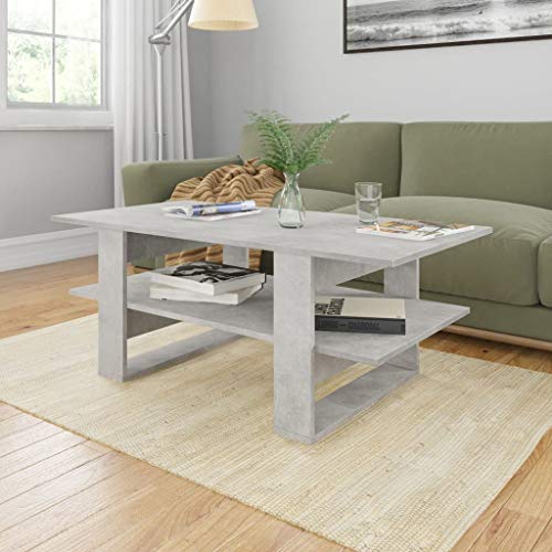 vidaXL, vidaXL Coffee Table with a Shelf End Side Telephone Small Sofa Tea Table Accent Table Living Room Furniture Home Office Chipboard