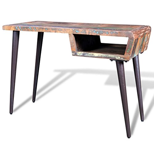 vidaXL, vidaXL Desk with Iron Legs Reclaimed Wood Vintage-style Entryway Console Table