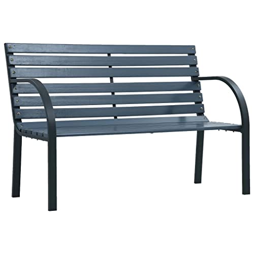 vidaXL, vidaXL Garden Bench Practical Design Outdoor Patio Seating Chair Furniture 120cm Grey Wood