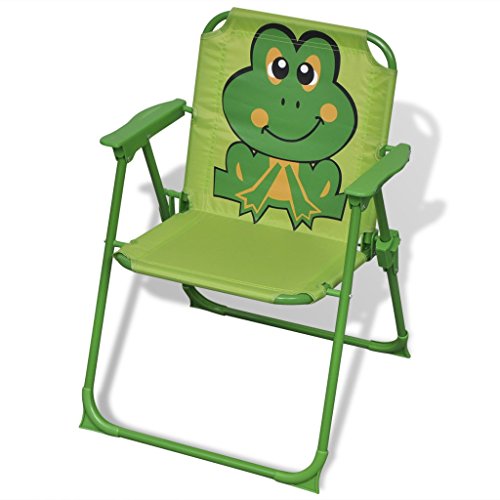 vidaXL, vidaXL Kids' Garden Furniture Set 4 Piece Green Outdoor Table Chair Umbrella