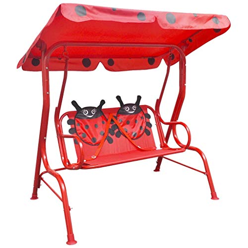 vidaXL, vidaXL Kids Swing Seat Red Garden Outdoor Children Hammock Chair with Canopy