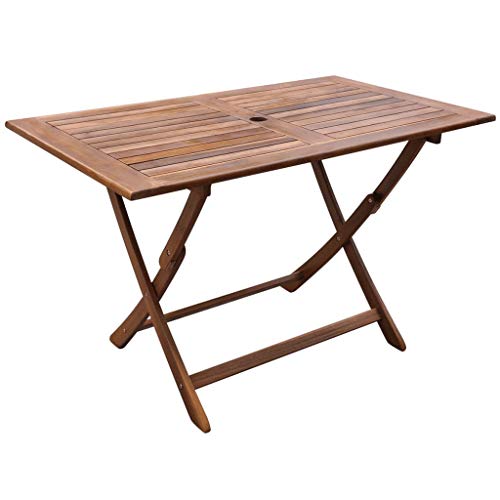 vidaXL, vidaXL Outdoor Dining Table Acacia Wood Garden Patio Folding Furniture Desk