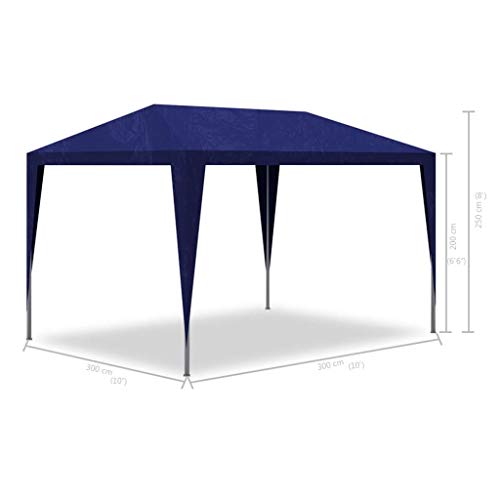 vidaXL, vidaXL Party Tent 3x3m Blue Outdoor Garden Gazebo Marquee Pavilion Canopy