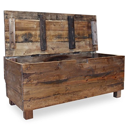 vidaXL, vidaXL Solid Reclaimed Wood Bench 86x40x60cm Handmade Entryway Storage Seat