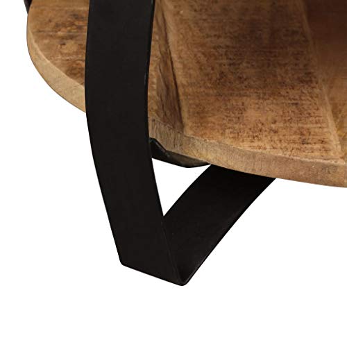 vidaXL, vidaXL Solid Rough Mango Wood Coffee Table Side Living Room Furniture Stand