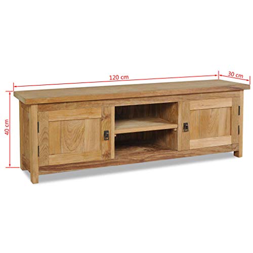 vidaXL, vidaXL Solid Teak TV Cabinet 120x30x40 cm Living Room Side Cabinet Sideboard